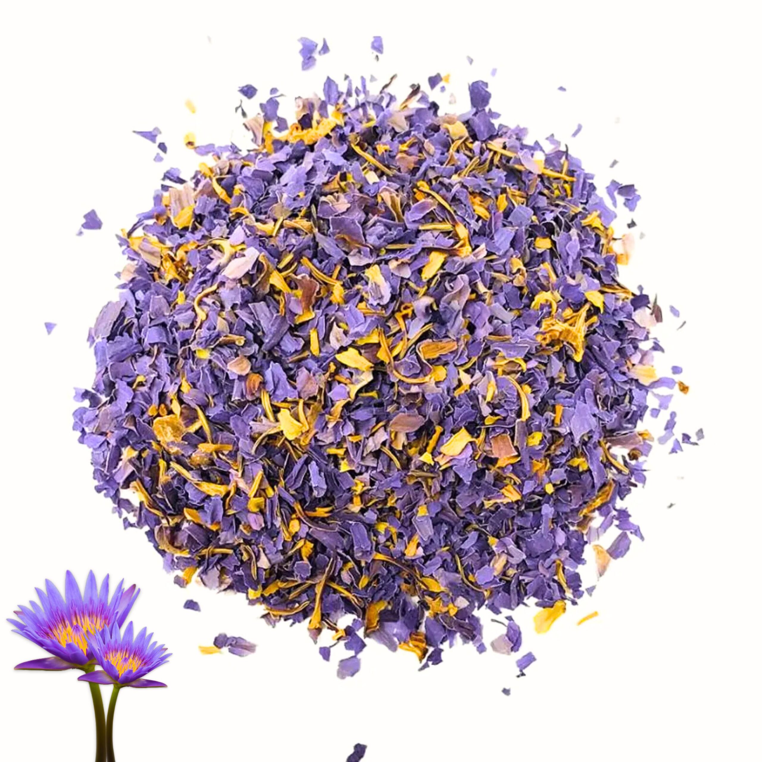 dried blue lotus flowers