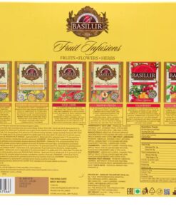 Assorted Fruit Infusions Vol.III - 60 Enveloped Tea Bags - 6 Flavours, Basilur Tea