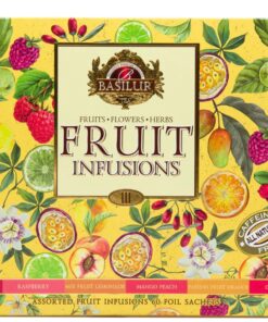 Assorted Fruit Infusions Vol.III - 60 Enveloped Tea Bags - 6 Flavours, Basilur Tea