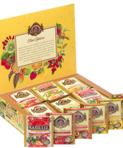 Assorted Fruit Infusions Vol.III - 60 Enveloped Tea Bags - 6 Flavours, Basilur Tea